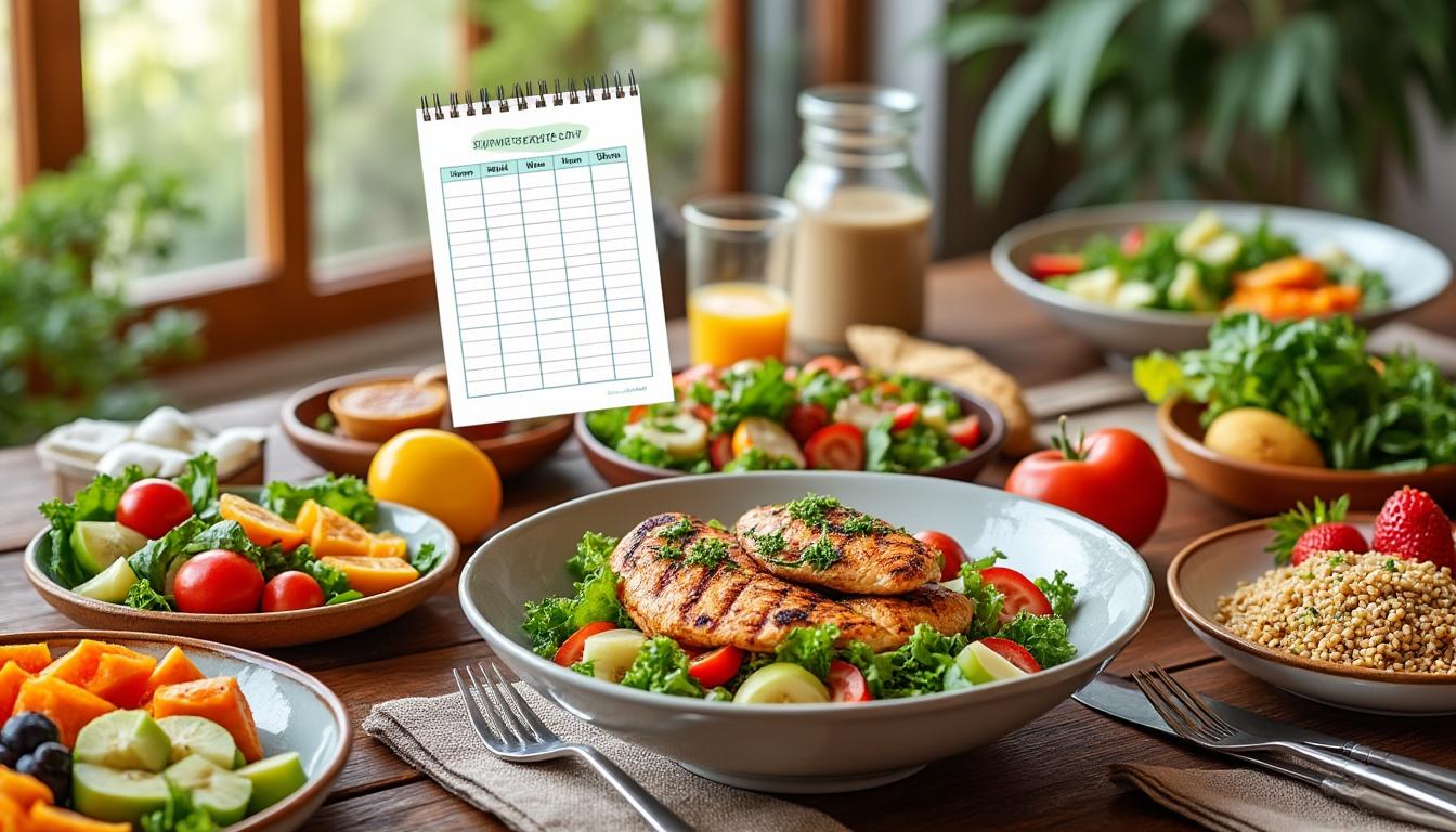 découvrez un menu équilibré pour la semaine, idéal pour toute la famille. téléchargez notre plan familial en pdf pour faciliter vos repas quotidiens et garantir une alimentation saine et variée.